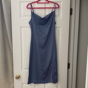 SHEIN Navy Midi Slip Dress